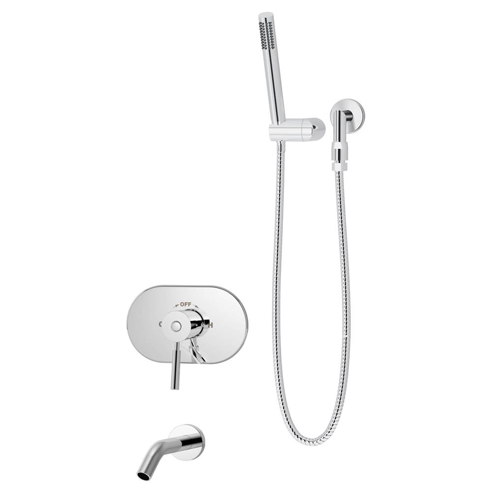 Symmons S-6704 Identity Single-Handle 1-Spray Tub and Shower Faucet with Diverter Lever Chrome